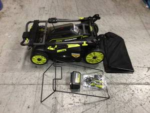 lot 101 image: 40V Brushless 20 in. Cordless Walk Behind Self-Propelled Lawn Mower with 6.0 Ah Battery & Charger by RYOBI