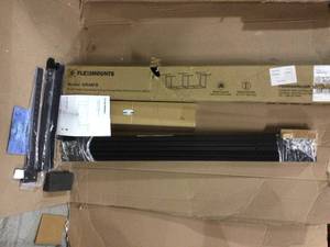 FLEXIMOUNTS GearLoft Black Adjustable Height Overhead Garage Storage Rack (96 in W x 48 in D) Customer Returns See Pictures&nbsp