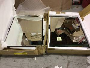 Latitude 24.5 in. W x 32.5 in. H Framed Rectangular Beveled Edge Bathroom Vanity Mirror in Matte Black Customer Returns See Pictures&nbsp