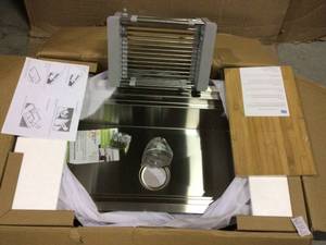 AKDY Handcrafted All-in-One Undermount 30 in. x 18 in. x 9 in. Single Bowl Kitchen Sink in Stainless Steel with Accessories Customer Returns See Pictures&nbsp