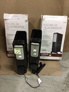 Pelonis 1,500-Watt Oil-Filled Radiant Electric Space Heater with Thermostat Customer Returns See Pictures&nbsp