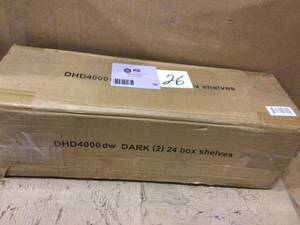 Del Hutson Artisan Haute 6 in. x 24 in. x 3.5 in. Dark Walnut Pine Wood Floating Box Set of 2 Decorative Wall Shelf Set Customer Returns See Pictures&nbsp