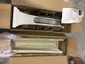 Chateau Pedestal Bathroom Sink Round Single Faucet Hole in White Customer Returns See Pictures&nbsp