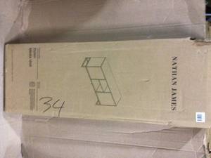 Nathan James Dylan 47 in. Gray and Black Wood TV Stand Fits TVs Up to 55 in. with Storage Doors Customer Returns See Pictures&nbsp