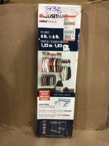 ClosetMaid ShelfTrack 13 in. D x 72 in. W x 48 in. H Wire Closet System Organizer Kit Customer Returns See Pictures&nbsp