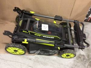 RYOBI 40V Brushless 20 in. Cordless Walk Behind Self-Propelled Lawn Mower Customer Returns See Pictures&nbsp
