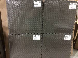 Norsk Gray 24 in. x 24 in. EVA Foam Solid Color Diamond Plate Interlocking Tile (30-Tile) Customer Returns See Pictures&nbsp