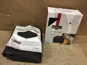 48 in. sq. x 18 in. H Square Black Outdoor Fire Pit Cover Customer Returns See Pictures&nbsp