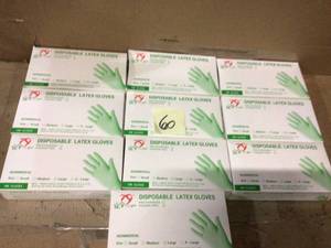 DISPOSABLE LATEX GLOVES Customer Returns See Pictures&nbsp