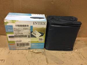 10 ft. W x 10 ft. L Round Blue Easy Set Outdoor Backyard Leaf Swimming Above Ground Pool Cover Tarp Customer Returns See Pictures&nbsp