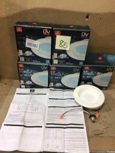 Near-UV 5 in.6 in. 3000k Disinfecting Dimmable Integrated LED Retrofit White Recessed Trim Kit Customer Returns See Pictures&nbsp