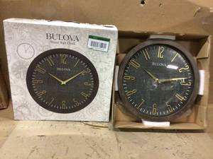 Understated Modern 13 in. Wall Clock in Espresso Hardwood Case Customer Returns See Pictures&nbsp