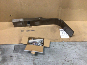 39 in. 2-Jets Shower System with Easy Connect Rainfall Waterfall Panel in Black Painted by AKDY