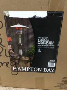Hampton Bay 11,000 BTU Powder Coated Bronze Tabletop Propane Patio Heater Customer Returns See Pictures&nbsp