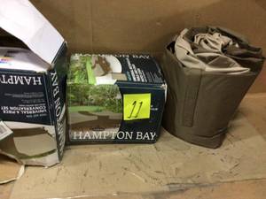 Top Rated Hampton Bay Rectangular Outdoor Patio Table with Chair Cover Customer Returns See Pictures&nbsp
