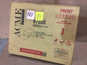 Acme Furniture Deoss 2-Drawer Walnut Nightstand Customer Returns See Pictures&nbsp