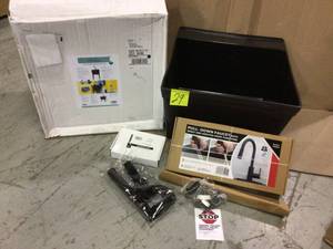Complete 22.875 in. x 23.5 in. Black 19 Gallon Utility Sink with Black Metal Hybrid High Arc Faucet and Soap Dispenser Customer Returns See Pictures&nbsp
