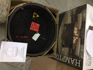 Hampton Bay Quadripod 26 in. Round Fire Pit Customer Returns See Pictures&nbsp