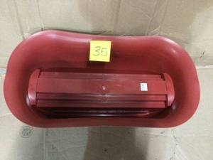 Bloem Modica 26 in. Burnt Red Plastic Deck Rail Planter Customer Returns See Pictures&nbsp