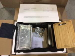 Glacier Bay All-in-One Undermount Stainless Steel 30 in. Single Bowl Kitchen Workstation Sink with Faucet and Accessories Kit Customer Returns See Pictures&nbsp