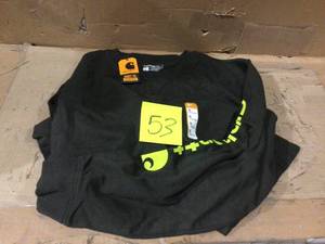 Carhartt Mens Extra Large Peat Cotton Signature Sleeve Logo Long Sleeve Original Fit T-Shirt Customer Returns See Pictures&nbsp