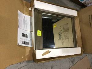 Albright 30 in. W x 34 in. H Framed Wall Mirror in Winter Gray Customer Returns See Pictures&nbsp