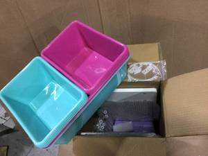 Forever WhitePastel Super-Sized Toy Organizer with 16-Plastic Bins Customer Returns See Pictures&nbsp