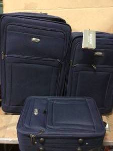 Gondola 3-Piece Navy Softside Rolling Luggage Customer Returns See Pictures&nbsp