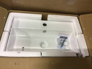 Claire Ceramic Wall Hung Sink in White Customer Returns See Pictures&nbsp