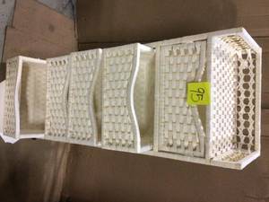 Oriental Furniture 5-Drawer White Wheeled Natural Fiber Storage Chest Customer Returns See Pictures&nbsp