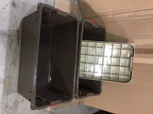 IRIS 82 Qt WeatherTight Storage Box, Store-It-All Utility Tote in Brow Customer Returns See Pictures&nbsp