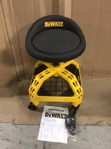 DEWALT 24 in. H x 16 in. W x 16 in. D Adjustable Shop Stool with Casters Customer Returns See Pictures&nbsp