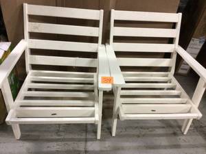 Grant Park White  Plastic Small Patio Furniture Deep Seating Set Customer Returns See Pictures&nbsp
