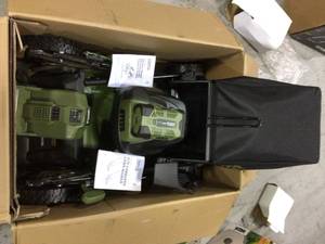 Green Machine 62V Cordless 3-in-1 High Wheel Push Walk Behind Mower, Brushless 22 In. Cutting Width Customer Returns See Pictures&nbsp