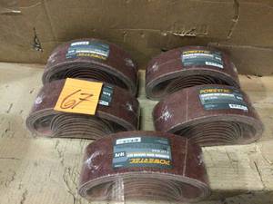 POWERTEC 3 in. x 21 in. 40-Grit Aluminum Oxide Sanding Belt (10-Pack)&nbsp&nbspCustomer Returns See Pictures&nbsp