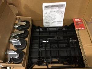 Milwaukee PACKOUT Dolly 24 in. x 18 in. Black Multi-Purpose Utility Cart&nbsp&nbspCustomer Returns See Pictures&nbsp