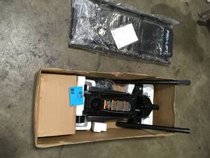 lot 3 image: Pro Lift  3-Ton Heavy-Duty Floor JackJack Stands and Creeper Combo in Black not use see pictures