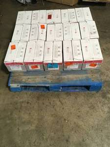 lot 43 image: Lot of 15 boxes Restore 3 in. x 12 in. Ceramic Bright White Subway Tile (12 sq. ft.  Case) not used see pictures