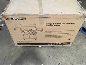 lot 44 image: Nexgrill Evolution 5-Burner Propane Gas Grill in Stainless Steel with Side Burner and Infrared Technology see pictures