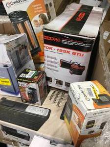 lot 10 image: Large lot of assorted Heaters various models and conditions see pictures