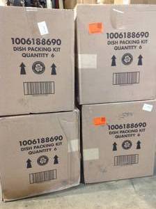 lot 2 image: Lot of 4 Cases of Dish Packing Kit 6case New