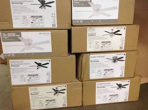 lot 18 image: Pallet with Assorted Ceiling Fans various Models customer returns see pictures