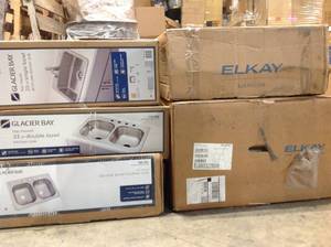 lot 42 image: Lot of assorted kitchen sinks customer returns not used see pictures