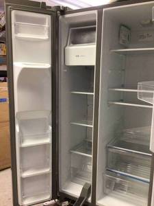 lot 45 image: Frigidaire 25.6-cu ft Side-by-Side Refrigerator with Ice Maker (Easycare Stainless Steel) includes 1 yr limited warranty