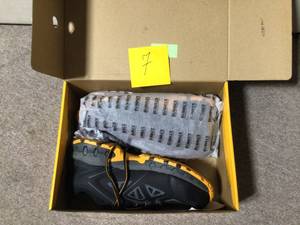 lot 7 image: Mens Angle Slip Resistant Athletic Shoes - Steel Toe - BlackYellow Size 8.5(M) by DEWALT