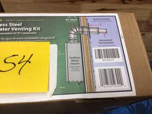 lot 54 image: Category III Stailess Steel Tankless Water Kit Venting Kit see pictures