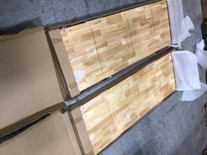 lot 208 image: Lot of 2 72 in. Solid Wood Top for Ready-to-Assemble 6 ft. Adjustable Height Workbench by Husky