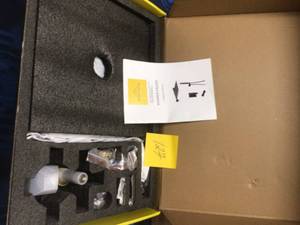lot 127 image: Boyel Shower System Wall Mounted with 10 in. Square Rainfall Shower head and Handheld Shower Head Set, Matte Black