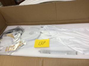 lot 137 image: 1-Handle Freestanding Floor Mount Roman Tub Faucet Bathtub Filler with Hand Shower in Chrome by AKDY