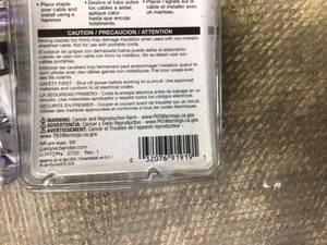 lot 139 image: Lot of 12 in. Plastic Staple, White (25-Pack) by Gardner Bender